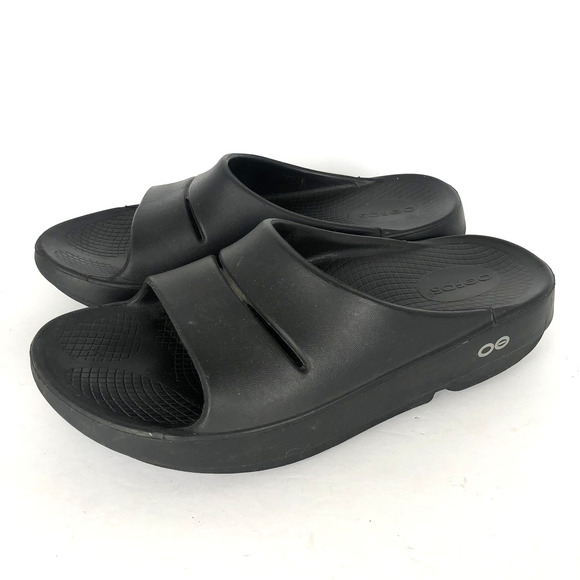 OOFOS Ooahh Sport Recovery Slides‎ Men's 5 Women's 17 38 Black Unisex Comfort - Picture 1 of 10